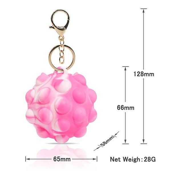 3D Pop Ball Fidget Toy Keychain Stress Reliever For Children and Adults